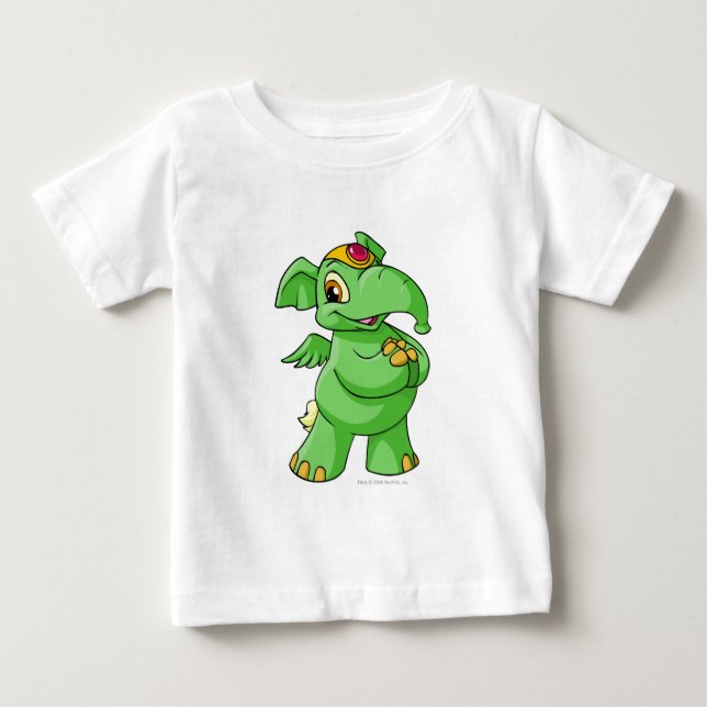 Camiseta Para Bebê Elephante Green (Frente)