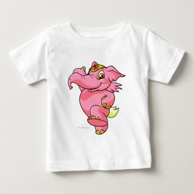 Camiseta Para Bebê Elephante Pink (Frente)