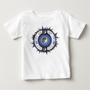Camiseta Para Bebê Elétrico Blue Yin Yang