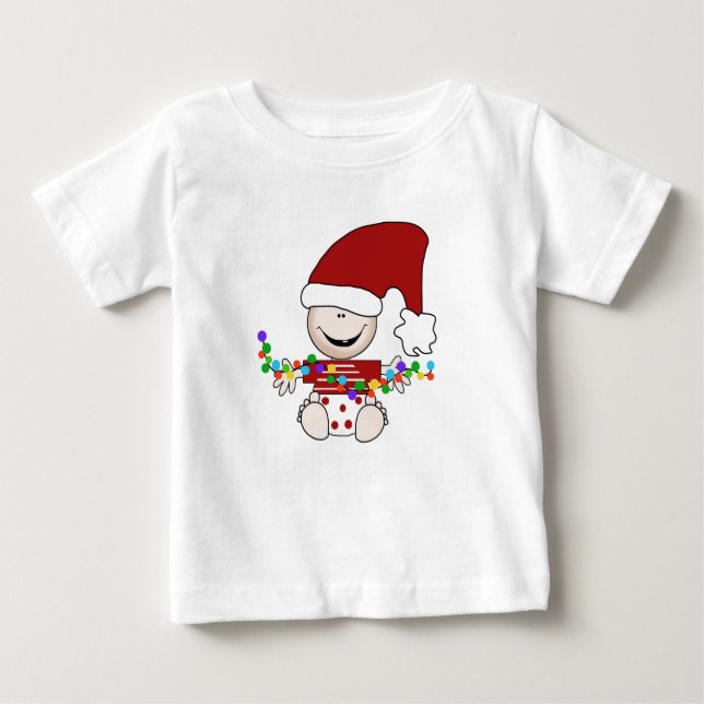 Camiseta Para Bebê Elf Bebê com luzes (Frente)