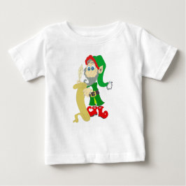 Camiseta Para Bebê Elf de Natal