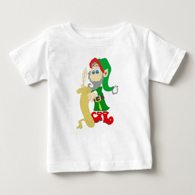 Camiseta Para Bebê Elf de Natal (Frente)