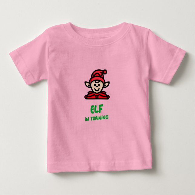 Camiseta Para Bebê Elf em treinamento (Frente)