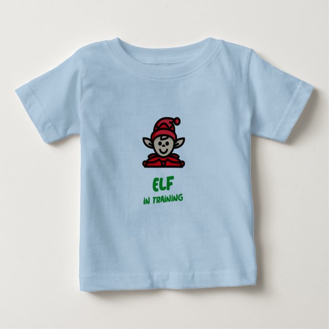 Camiseta Para Bebê Elf em treinamento (Frente)