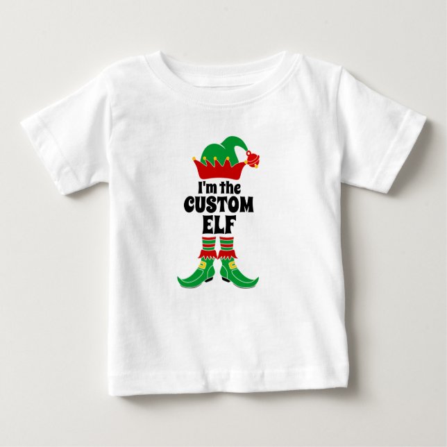 Camiseta Para Bebê Elf personalizado Eu sou o Crio Elf personalizado (Frente)