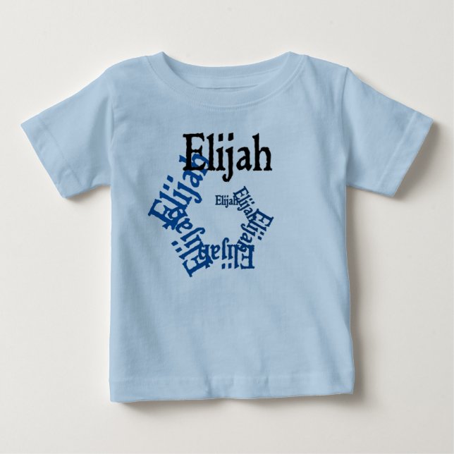 Camiseta Para Bebê Elijah T-shirt (Frente)