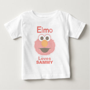Camiseta Para Bebê Elmo ama você Adicione seu nome