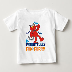 Camiseta Para Bebê Elmo Divertido e Furtado