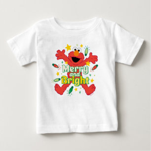 Camiseta Para Bebê Elmo   Feliz e Brilho