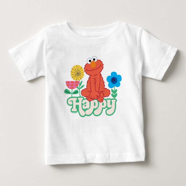 Camiseta Para Bebê Elmo Happy! (Frente)