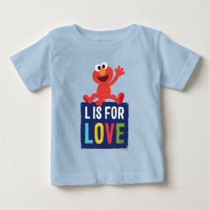 Camiseta Para Bebê Elmo   L é por amor