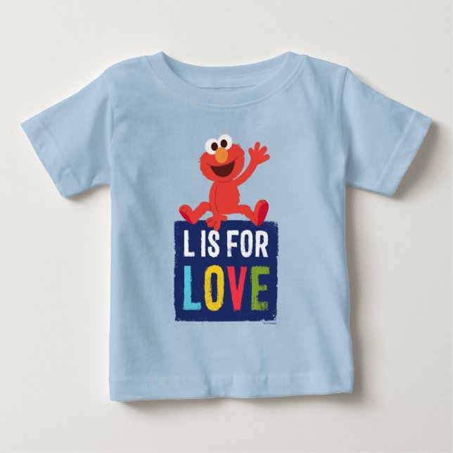 Camiseta Para Bebê Elmo | L é por amor (Frente)