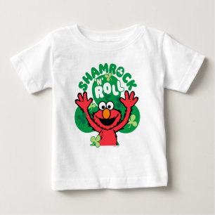Camiseta Para Bebê Elmo   Shamrock 'N' Roll