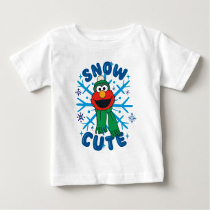 Camiseta Para Bebê Elmo Snow Cute
