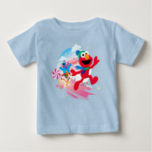 Camiseta Para Bebê Elmo, Tango & Cookie Monster Melhor Natal Nunca