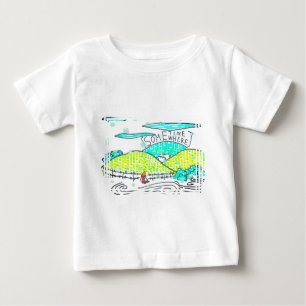 Camiseta Para Bebê Em algum lugar / Algum tempo desenho sobre sonhos
