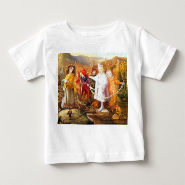 Camiseta Para Bebê Em Fairyland John Anster Fitzgerald (Frente)
