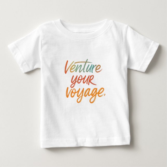 Camiseta Para Bebê Embarque na sua jornada T-Shirt (Frente)