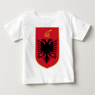 Camiseta Para Bebê emblema da albânia