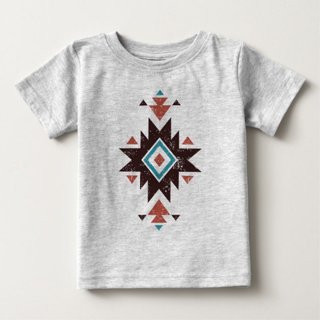 Camiseta Para Bebê Emblema de Diamante Boho (Frente)