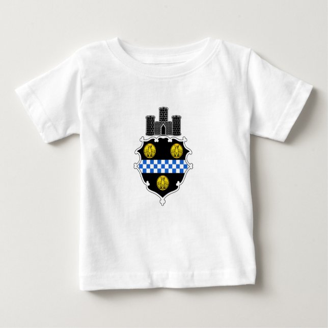 Camiseta Para Bebê Emblema de Pittsburgh, Pensilvânia Baby T-Shirt (Frente)