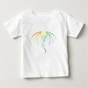 Camiseta Para Bebê Emblema do Dragão Mítico do Arco-Íris legal