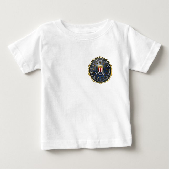 Camiseta Para Bebê Emblema do FBI (Frente)