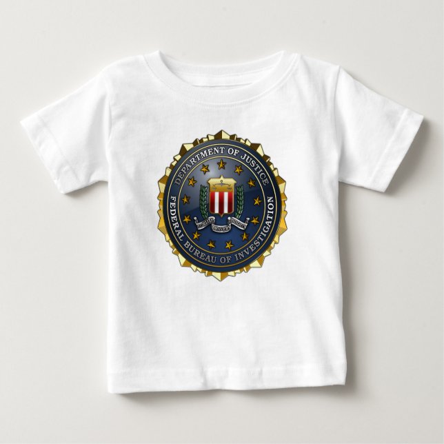 Camiseta Para Bebê Emblema do FBI (Frente)