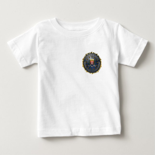 Camiseta Para Bebê Emblema do FBI (Frente)