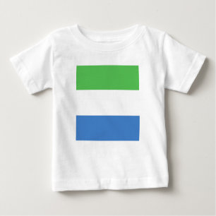 Camiseta Para Bebê Emblema do Sinalizador Serra Leoa