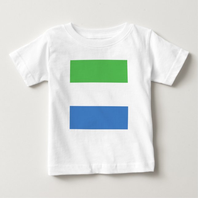 Camiseta Para Bebê Emblema do Sinalizador Serra Leoa (Frente)