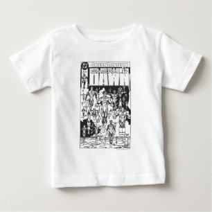 Camiseta Para Bebê Emerald Dawn Cobrir, preto e branco