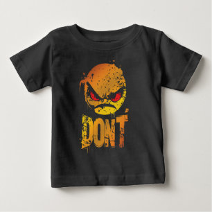Camiseta Para Bebê Emoji Bravo com Raiva com texto 'NÃO'