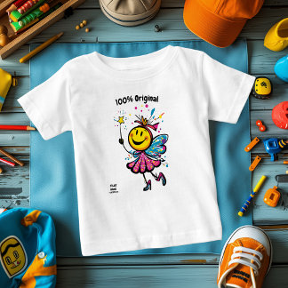 Camiseta Para Bebê Emoji de Fada Mágica – Corpo Inteiro Divertido e C