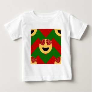 Camiseta Para Bebê emoji do coração de natal