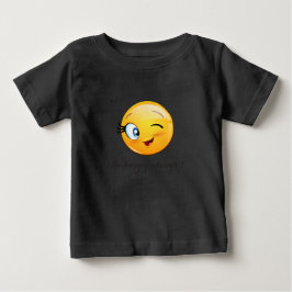 Camiseta Para Bebê Emoji Vencendo Adorável Seja feliz sempre