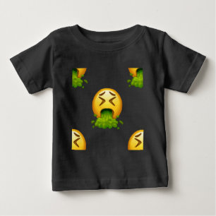 Camiseta Para Bebê emoji vomitando