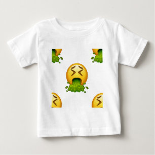 Camiseta Para Bebê emoji vomitando