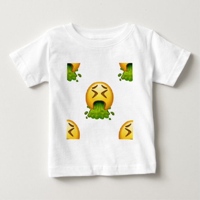 Camiseta Para Bebê emoji vomitando (Frente)