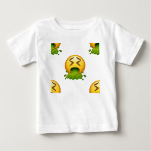 Camiseta Para Bebê emoji vomitando