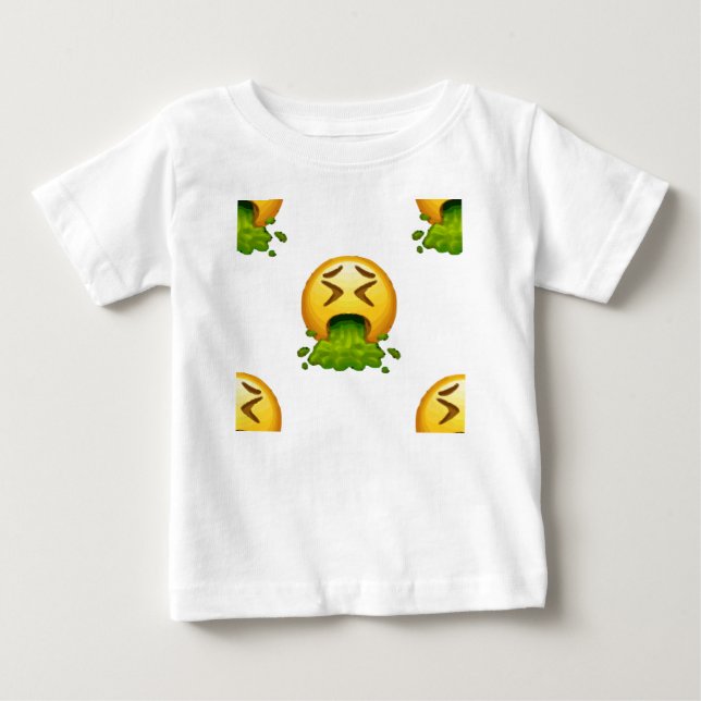 Camiseta Para Bebê emoji vomitando (Frente)