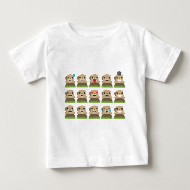 Camiseta Para Bebê emojis de moinho (Frente)