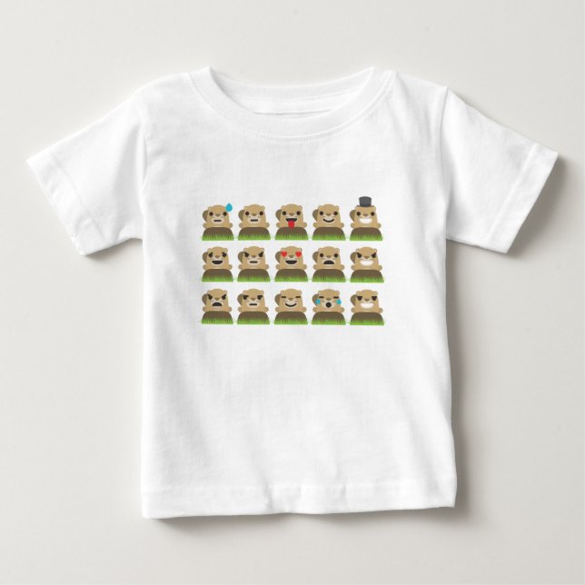 Camiseta Para Bebê emojis de moinho (Frente)