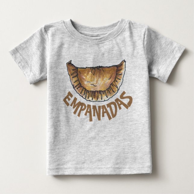 Camiseta Para Bebê Empanadas Latino-Americana de Queijos Fritados (Frente)