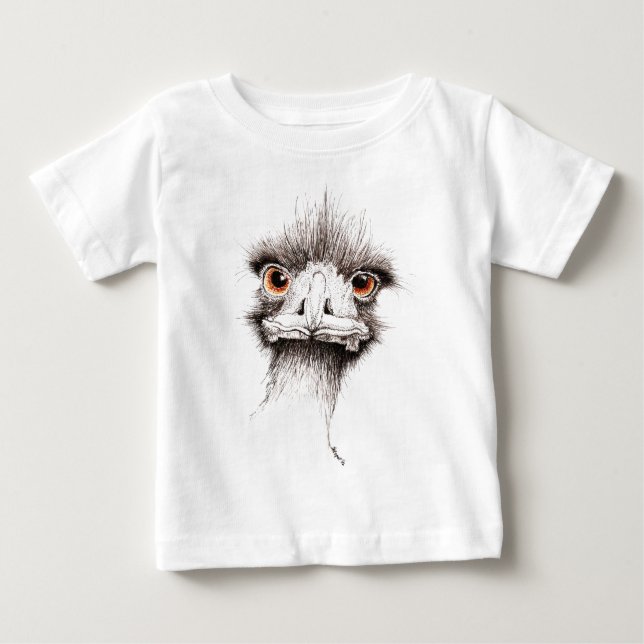 Camiseta Para Bebê Emu por Inkspot (Frente)