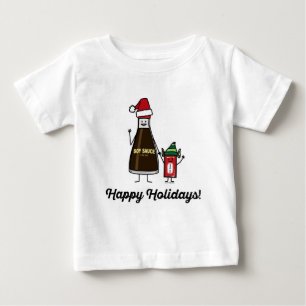 Camiseta Para Bebê Encapsulamento de frascos de soja para crianças Pa