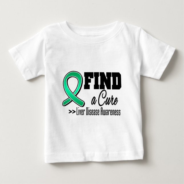 Camiseta Para Bebê Encontre uma consciência da infecção hepática da (Frente)