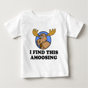 Camiseta Para Bebê Encontrei Este Engraçado Moose Pun