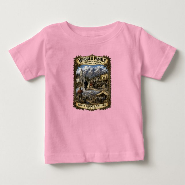 Camiseta Para Bebê Encontro Familiar dos Webber Crianças (Frente)