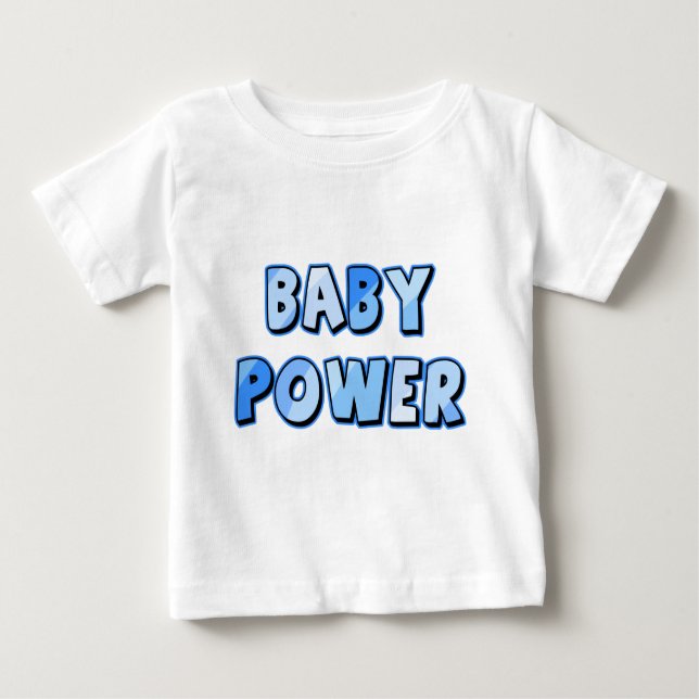 Camiseta Para Bebê ENERGIA BABY em azul (Frente)